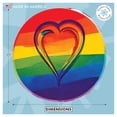 thumbnail image 2 of 11" Rainbow PRIDE Heart Roundel Window Cling Decal, LGBTQ+ Home, Store and Office Decor. Double Sided, Reusable, Made in America., 2 of 8