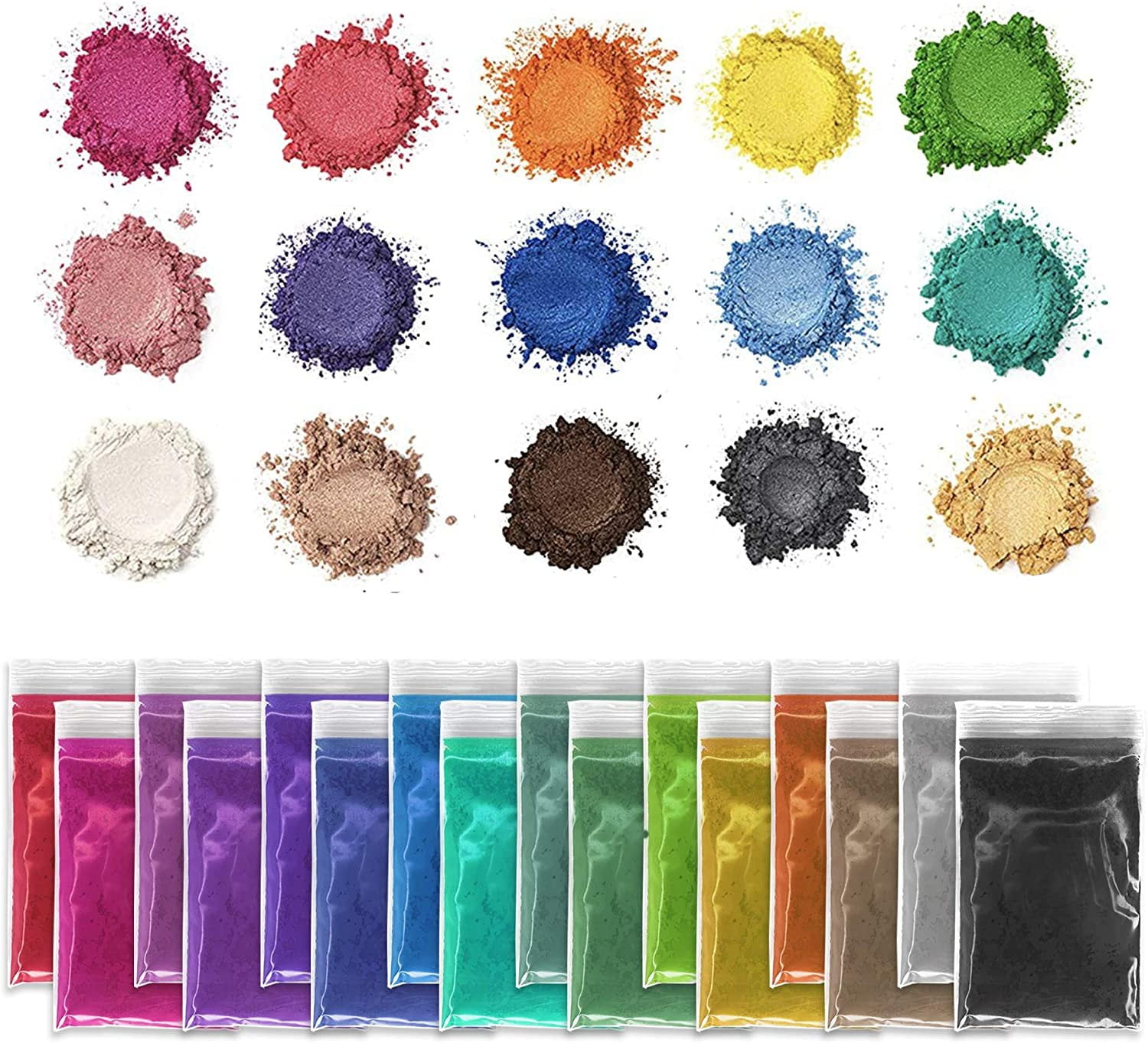 Pixiss Epoxy Resin Dye, Mica Powder, 15 Powdered Pigments Set, Soap Dye, Hand Soap Supplies, Eyeshadow Lips Makeup Dye, Slime - Walmart.com
