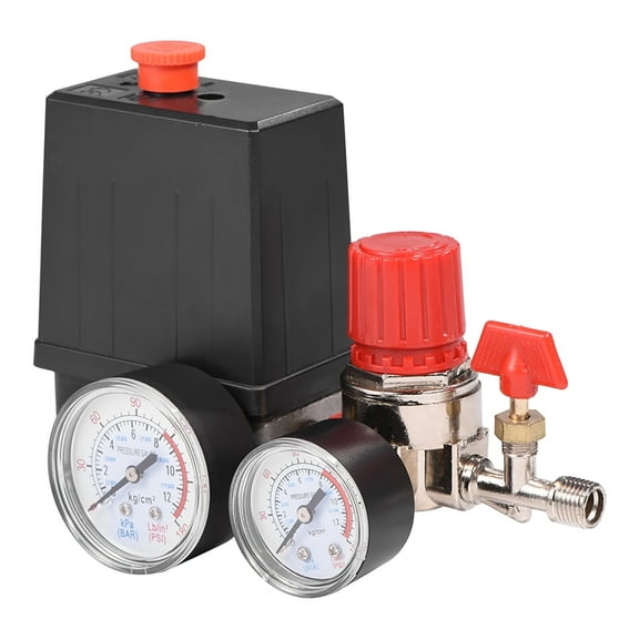 Small Air Compressor Pressure Switch Control Valve Regulator with Pressure Gauge for Monitoring And Adjusting Air Compressor Pressure