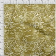 thumbnail image 4 of oneOone Velvet Lime Green Fabric Starfish & Fish Fabric For Sewing Printed Craft Fabric By The Yard 58 Inch Wide, 4 of 6