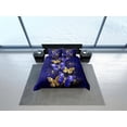 thumbnail image 4 of Mariposa Juego de Funda Nórdica Púrpura Colcha, Dormitorio Ropa de cama con funda de almohada, 4 of 4