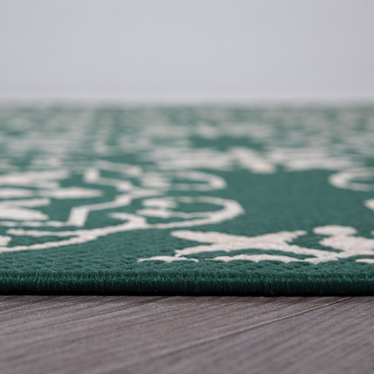 World Rug Gallery Transitional Geometric Textured Flat Weave Indoor/Outdoor Area Rug - GREEN 5' X 7'