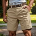 thumbnail image 2 of Yuhangmm Men's Shorts, Versatile Casual Shorts For Men Summer Solid Colors Easywear Comfort Fit Breathable Lightweight Everyday Leisure Beige S, 2 of 5