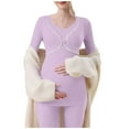 thumbnail image 2 of hengsof Women's Maternity Long Sleeve Tops Stretch Bottoming Tops Suitable for Pregnant Women, 2 of 6