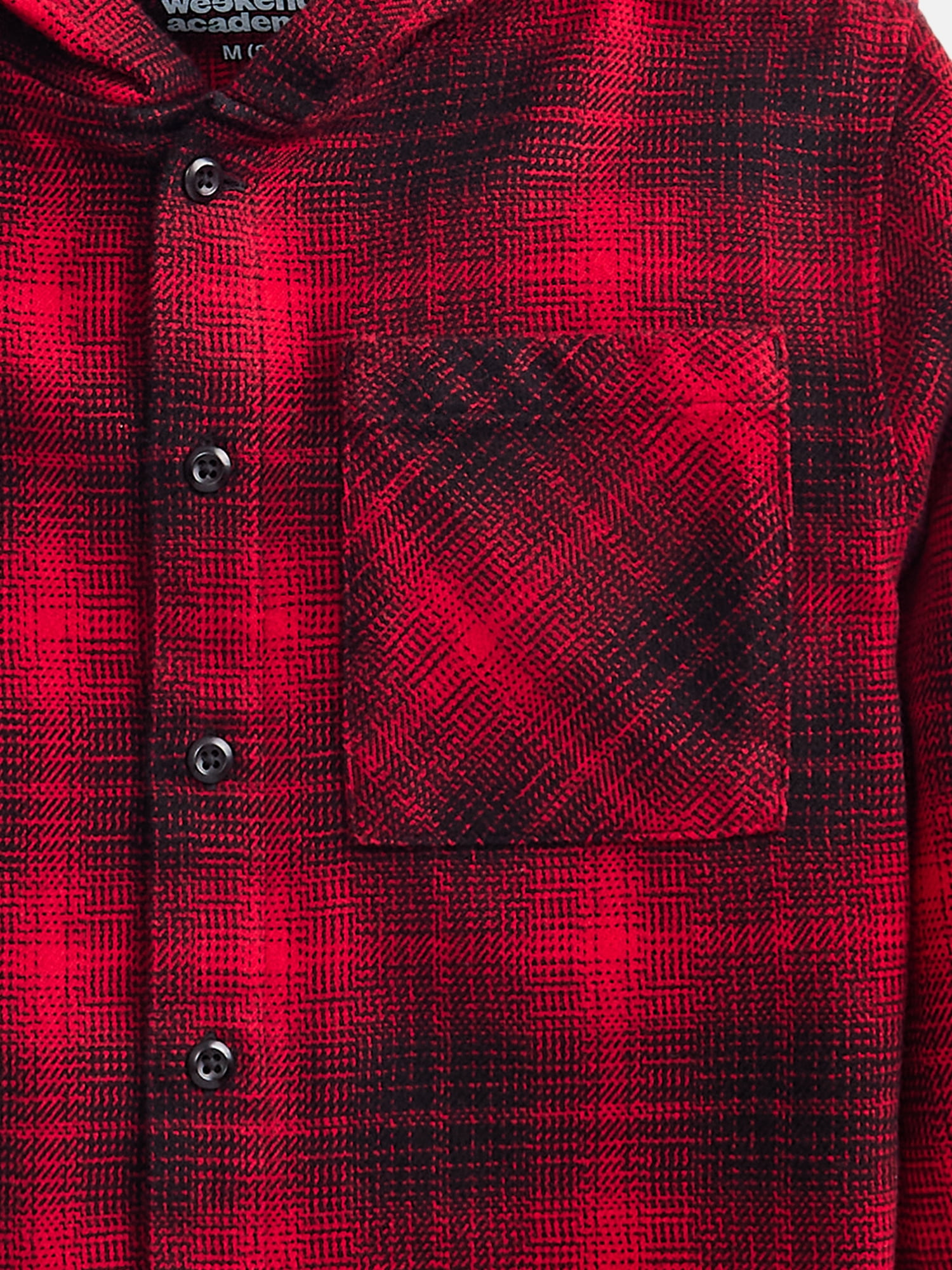 Weekend Academy Boys Hooded Cotton Flannel Shirt, Sizes 4-18