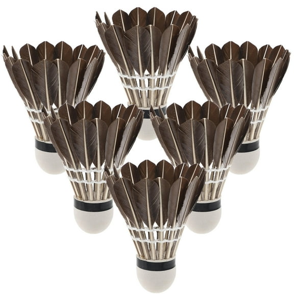 Raindrops Outdoor Playing Badminton Shuttlecocks Black 6Pcs 3.34X2.36X2.36in