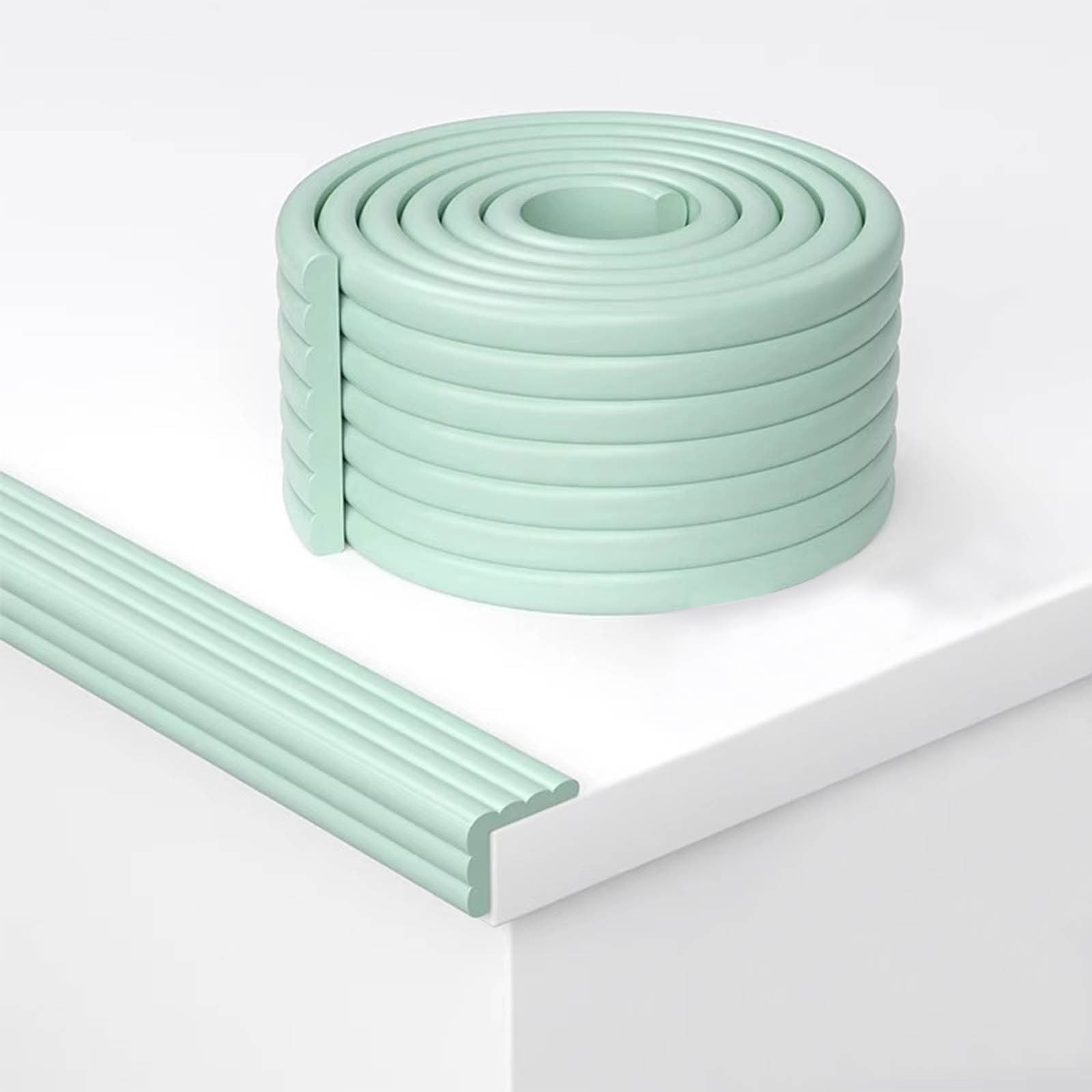 YaoZQ Light Green Foam Edge Protector Widened Safety Bumper for Window Sills and Playrooms 78.7 x 3.1 in