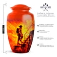 thumbnail image 2 of Fire Fighter Cremation Urn For Adult Women, 1 Large & Small Keepsake Urn For Human Ashes Set Of 4, Human Urns For Ashes Adult Female, Burial Urns For Cremated Remains, 10&3 Inch, 2 of 7