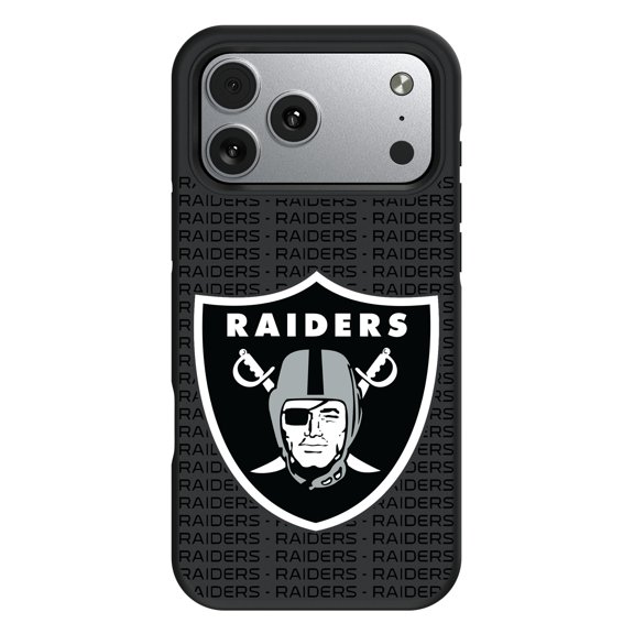 Las Vegas Raiders iPhone Text Backdrop Design Bump Case