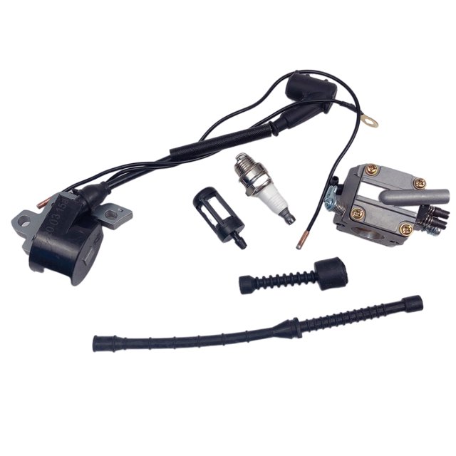 Carburador Reemplazar la pieza de encendido de la cadena de filtro de la bobina Saw Professional Power Set Trimmer Línea de combustible Reemplazo para MS380 MS381 038 Scienceny VI001769-00