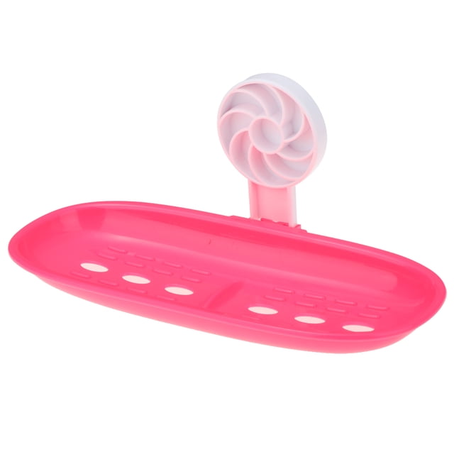 Soporte de jabón de pared Sunnimix Jabón autoadhesivo 22.5x9.5x2cm Rojo