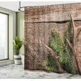 thumbnail image 4 of Ambesonne Antlers Shower Curtain, Evergreen Branch Deer, 69"Wx70"L, Fern Green Umber, 4 of 4