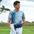 thumbnail image 3 of Fotbe Polo de Golf pour Hommes Motif Vagues Abstraites – Chemise de Golf Respirante avec Col Boutonné-TG, 3 of 6