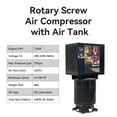 thumbnail image 2 of HPDAVV PACK5TU 5.5KW 7.5HP Rotary Screw Air Compressor 230V/1Ph 27CFM 150psi with Vertical 60Gal ASME Tank Heavy Duty Air Compressed System, 2 of 6