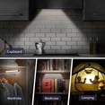 thumbnail image 6 of 1 Pack Motion Sensor Under Cabinet Lights Indoor 12 Inch Rechargeable Under Cabinet Lighting Lights for Kitchen, Battery Powered 60 LED Stair Wall Closet Light Wireless Indoor - Black, 6 of 7