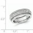 thumbnail image 3 of Sterling Silver Polished Rhodium-plated Pavâ€š Eternity Motion Ring, 3 of 3