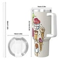 thumbnail image 4 of Sikiie Ice Cream Insulated Stainless Water Bottle Lid Travel Mug Cup Insulated Tumblers Cup 40oz Ice Bully With Handle, 4 of 8