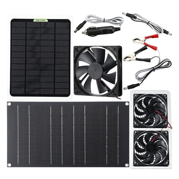 Kit De Ventilador De Panel Solar Para Invernaderos Sunnimix Casas de Mascotas Resistente a la intemperie