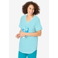 thumbnail image 4 of Woman Within Plus Size Two-Piece V-Neck Tunic & Capri Set, 4 of 6