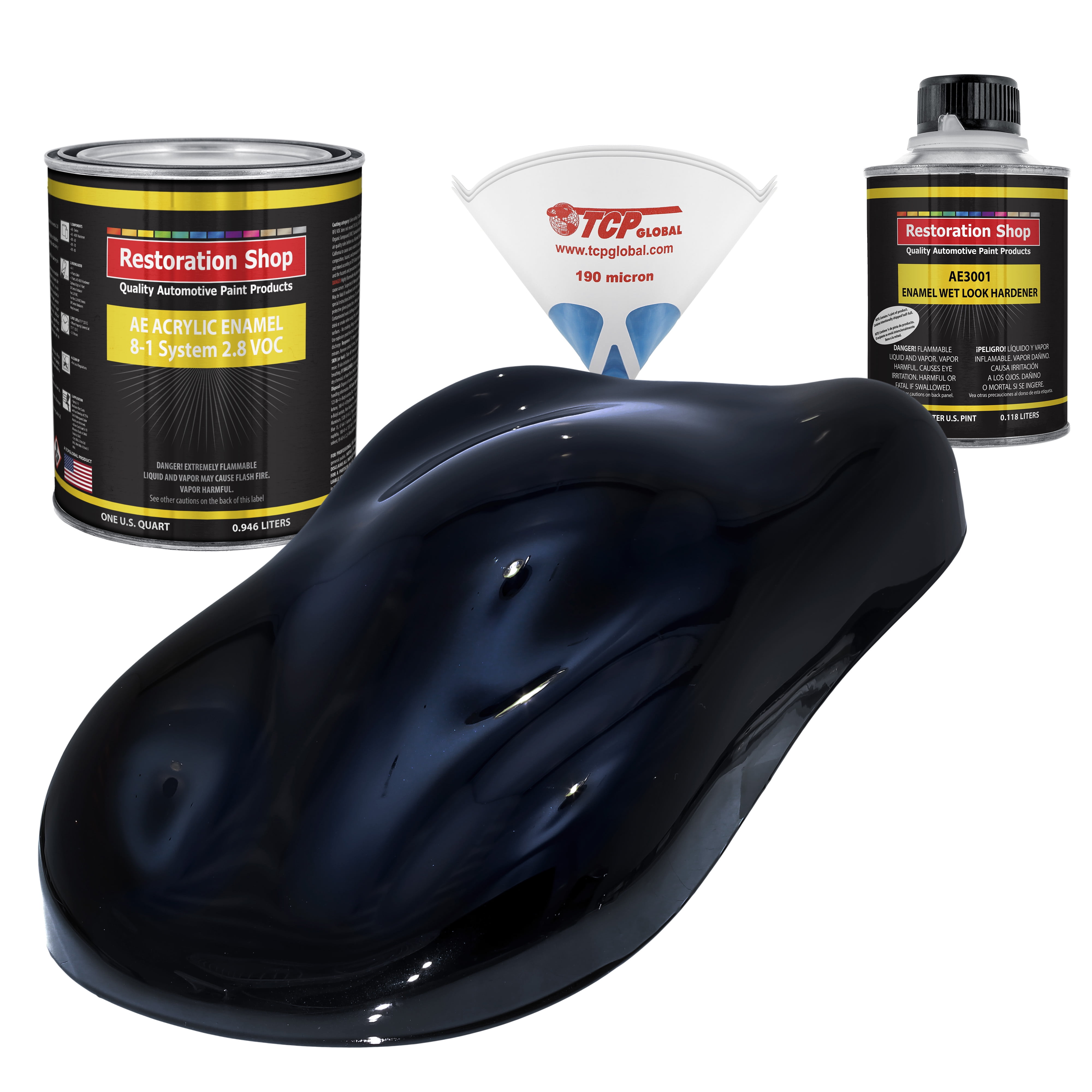 Restoration Shop Dark Midnight Blue Pearl Acrylic Enamel Auto Paint