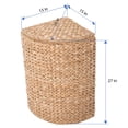 thumbnail image 4 of Pie Shaped Sea Grass Corner Hamper w/Liner, Natural, 4 of 10