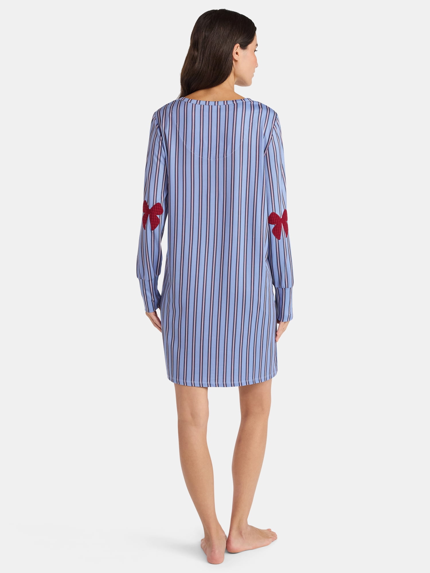 Martha Stewart Everyday Women's Henley Sleepshirt with Long Sleeves, Sizes S-XXL
