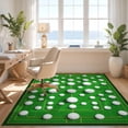 thumbnail image 3 of Design&I 8'x10' Washable Area Rug Extra Large Skid-Resistant Low Profile Golf Interlocking Dimple Grid Motif Dimpled Border for Living Room, Family, 3 of 7