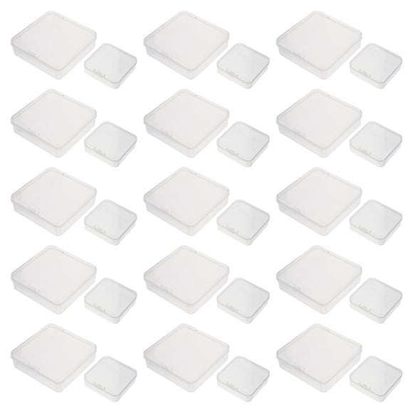Greenadscape 30Ud Caja Rectangular De Plástico PP Transparente Para Organización De Pequeñas Piezas Y Accesorios