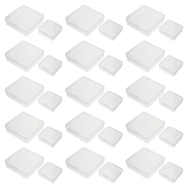 Greenadscape 30Ud Caja Rectangular De Plástico PP Transparente Para Organización De Pequeñas Piezas Y Accesorios