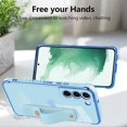 thumbnail image 5 of Designed for Samsung Galaxy S22 Plus 5G Case with Strap Stand Love Hearts Design for Women Girl Men,Plating with Wristband Kickstand Camera Lens Protection Bumper for Galaxy S22 Plus 5G-Blue, 5 of 12