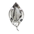 thumbnail image 6 of DecMode Silver Stainless Steel Metal Leaf Slim Wall Sconce with Hammered Design, 6 of 9