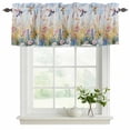 thumbnail image 2 of 2 Panels Spring Floral Valance for Windows, Pastoral Rustic Hummingbird Botanical Light Filtering Kitchen Curtains, Rod Pocket Window Treatment Curtain Valances for Living Room Bedroom, 42"x12", 2 of 9