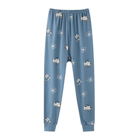 Big Boys Pants Unisex Pajamas Cartoon All Over Print Soft Animal Sleep Pajamas Kids Pants Pantalon Pour Garçons Size 9-10T