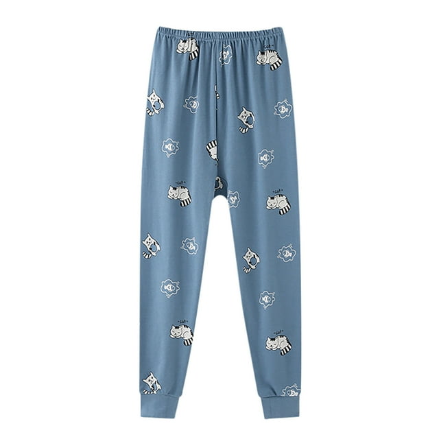 Liyamei Pyjama Unisexe Enfants Garçons Filles Imprimé Dessin Animé Intégral Doux Pantalon de Pyjama Animal, 5-6 Ans