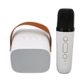 thumbnail image 2 of Oubit Ensemble de Haut-Parleur et Micro Sans Fil de Karaoké, Ensemble de Haut-Parleur et Microphone Bluetooth Haut-Parleur Rétro Sans Fil avec Microphone Mini Machine de Karaoké pour Fête Conçue avec Précision, 2 of 9