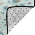thumbnail image 3 of Starfish Shells Blue Rugs Washable Cover Floor Rug Carpets Bathroom Decorations For Kitchen Bedroom Indoor 72"X48", 3 of 4