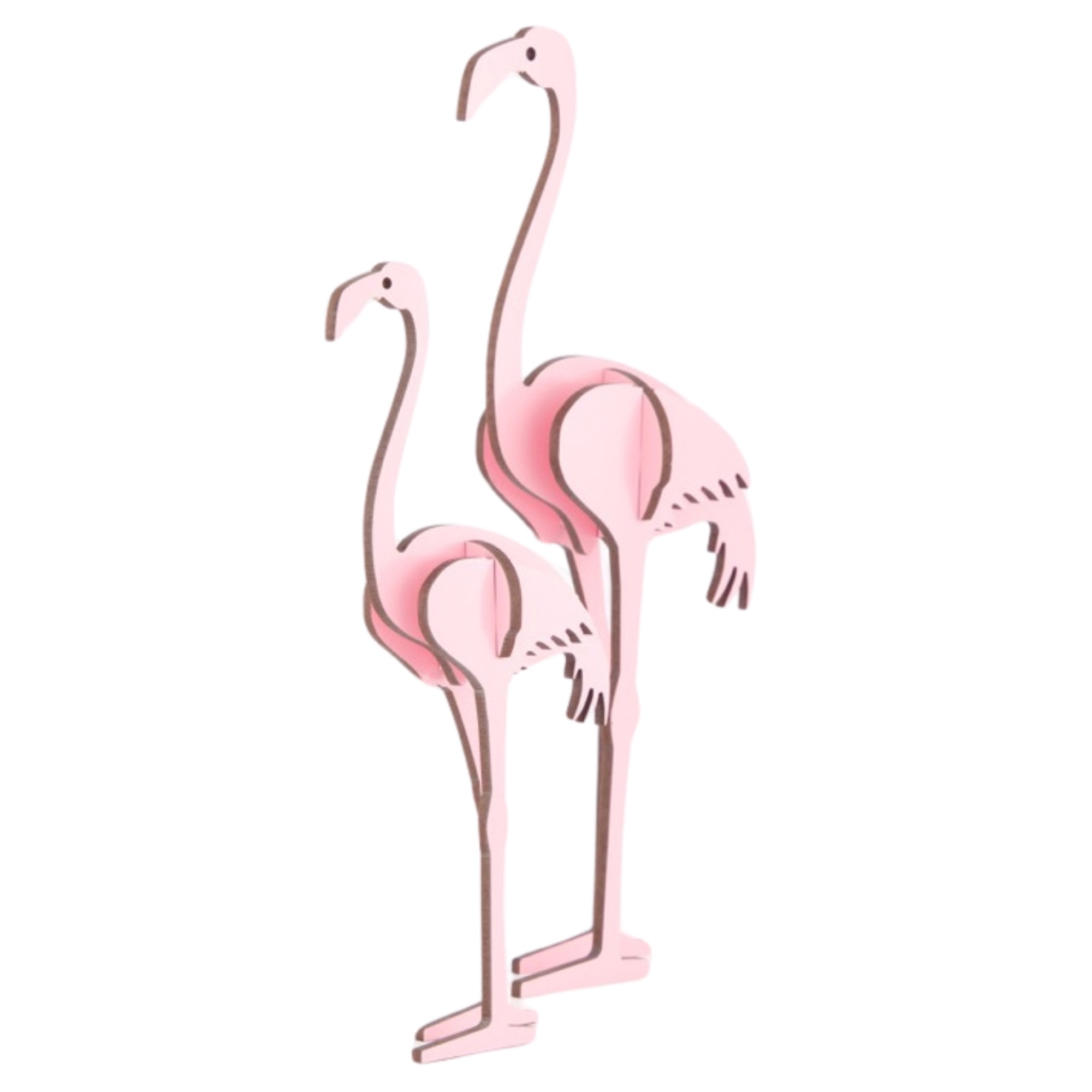 Little & Wood: Woodlet: Small - Flamingo - Pink, 3D Wooden Kit-Set, Bird Puzzle, Easy Assembly Model, Pop Build Fun, Sustainably Sourced Wood, Ages 6+