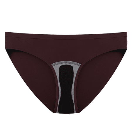 Fulorrnie Underwear for Women Plus Size Seamless Leakproof Comfort Panty Period Briefs Elastic Waist Waistband Panties Coffee 3XL