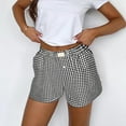 thumbnail image 3 of WILLBEST Pantalones Casuales para Mujer, Bonitos Pantalones Cortos de Pijama con Estampado de Cuadros Suaves y Botones Delanteros, Ropa de Dormir para Mujer: Ropa de Dormir Cómoda y Elegante. Chica, 3 of 4