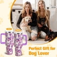 thumbnail image 2 of Goldendoodle Gifts for Women Dog Lovers 40 oz Floral Golden Doodle Tumblers with Handle and Straw, Stainless Steel Vacuum Insulated Travel Coffee Mug Cup Water Bottle, 2 of 6