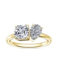 thumbnail image 1 of 1.00 T.C.W Asscher & Pear Shape Natural Diamond Latest Design Wedding Band for Ladies Solid 14K Yellow Gold Size 8, 1 of 8