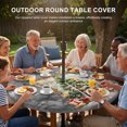 thumbnail image 2 of Round Outdoor Tablecloth with Umbrella Hole and Zipper, Gray Christmas Tree Fitted Table Cover with Elastic Edge for 55-60 Inch, Watercolor Xmas Snowflake Waterproof Patio Tablecoths for Picnic, 2 of 9