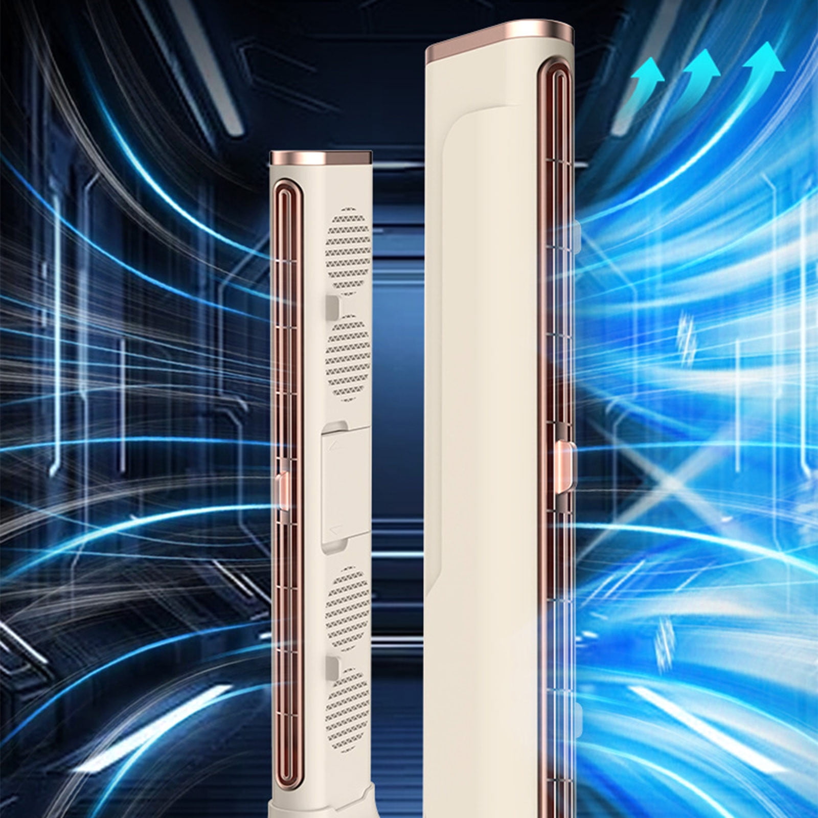 HJuyYuah Bladeless Tower Fan with Constant Airflow Wall Mount or Standing High Wind Silent Desk Fan for Kitchen Dormitory Office