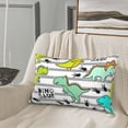 thumbnail image 5 of Salouo Funny Dinosaurs on Stripes Print Print Pillow Case Cover,Wrinkle-Free Bed Pillow Cover Pack of 1 Home Decor Fade-Resistant and Stain-Resistant ,Pillows Not Included -20"x30", 5 of 8
