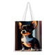 thumbnail image 1 of Chihuahua Bolso de tela con estampado de lienzo para mujer, bolsa de compras reutilizable y estética, con cremallera interior, regalo para mujer, 35 × 40 cm., 1 of 6
