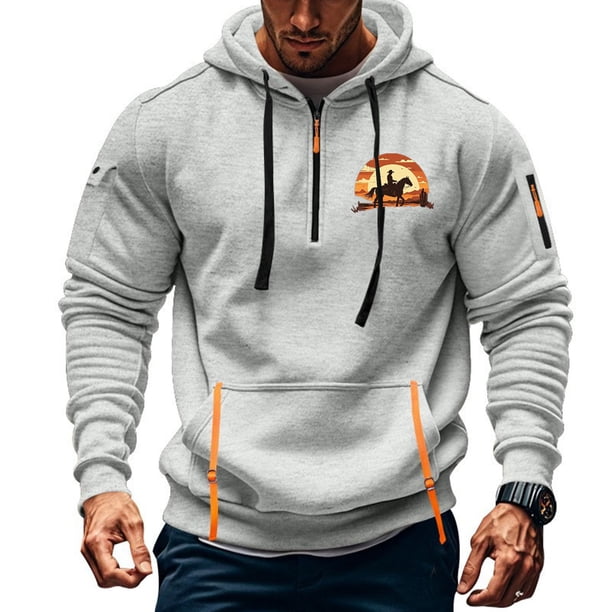 Sudadera con capucha para hombre, sudadera con capucha de manga larga estampada, sudadera con capucha de bolsillo, ropa de trabajo, sudadera con capucha para hombre, blusa de poliéster