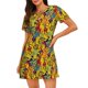 thumbnail image 1 of Disketp Dancing African Womens para Camisón Corto de Manga Corta para Mujeres, Camisón Cómodo con Escote Redondo, Bonito y Confortable, 1 of 6