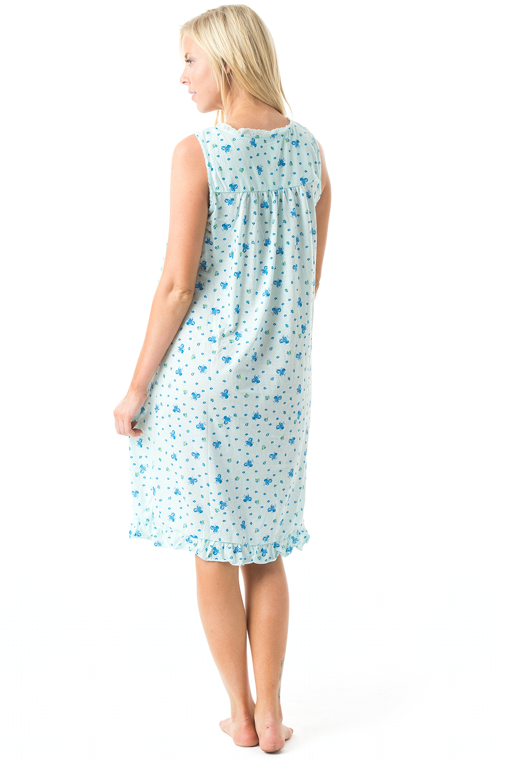 thumbnail image 2 of Casual Nights Women's Sleeveless Floral Embroidered Night Gown, 2 of 2