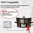 thumbnail image 5 of Replacement Locking Glass Lid for 7 Quart Slow Cooker, Oval Tempered Glass Lid with Clips, 5 of 5