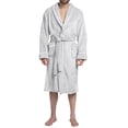 thumbnail image 1 of PAVILIA Mens Robe, Soft Robe for Men, Fleece Warm Long Bathrobe for Bath Shower Spa with Shawl Collar and Pockets, Plush Microfiber - Light Gray, 1 of 7
